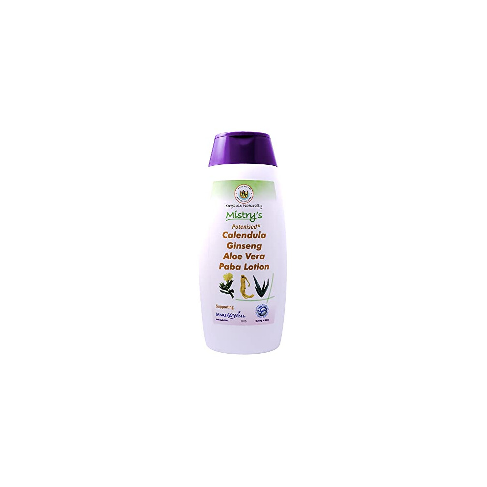 The House Of Mistry Mistry's Potenised Calendula Ginseng Aloe Vera Paba Lotion 200Ml - Multi-Purpose Moisturising After Sun Lotion - Ideal For Eczema And Rashes