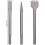 Carbon Steel Chisel, 3PCS Scaling Flat Point Rotating Hammer Drill Bits for for Hilti Electrical Tools (SDS MAX (Five pits)) 9