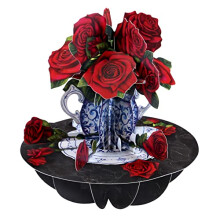 Pirouette, 3D Pop Up Greeting Card - Roses - For Her, For Mum, Birthday, Mothers Day, Valentine's Day