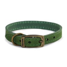 Timberwolf Leather Collar Green 55-63cm Size 8