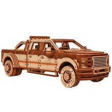 Wood Trick Pickup-Truck-SUV-Auto 3D-Holzpuzzles zum Bauen fr Erwachsene und Kinder  Fahrten bis zu 32 Fu  Technische DIY-Mechanik-Holzmodellbaus