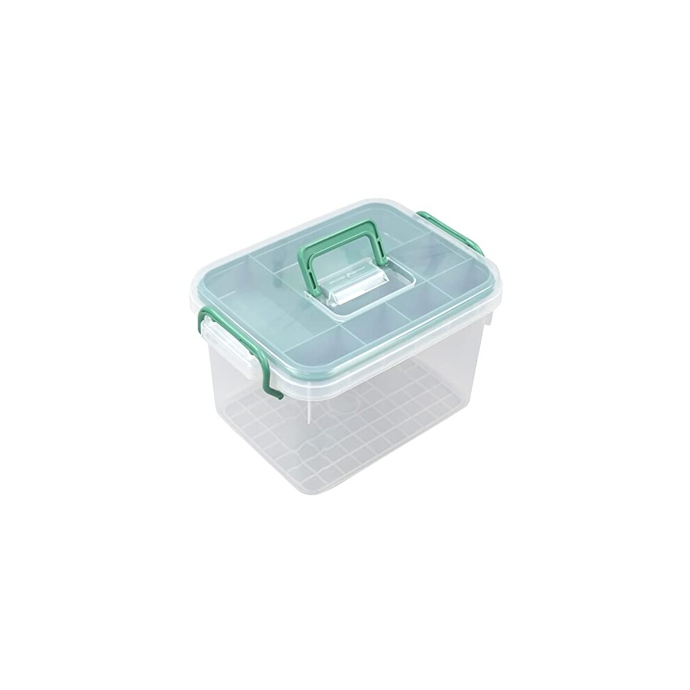 Asking Zopnny 1 Pack Plastic First Aid Medicine Box, First Aid Storage Box With Handles And Lid, Clear