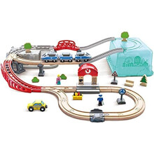 City Railway and Train Bucket Set Toy with storage box that forms part of the scene, Ages 3 and up