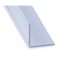 Transparent PVC Corner Moulding, 20 x 20 mm, 1 m