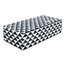 10X4.5X2.5 Handmade Decorative Boxes Marquet Collection Storage Organizer with Lids Aesthetic Decor Memory Box, Marquet Prism