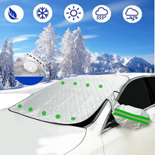 Car Windscreen Cover for Winter Magnetic Windscreen Frost Protector Heavy Duty Thick Windshield Snow Cover Screen Cover Ice Frost Wiper & Mirror