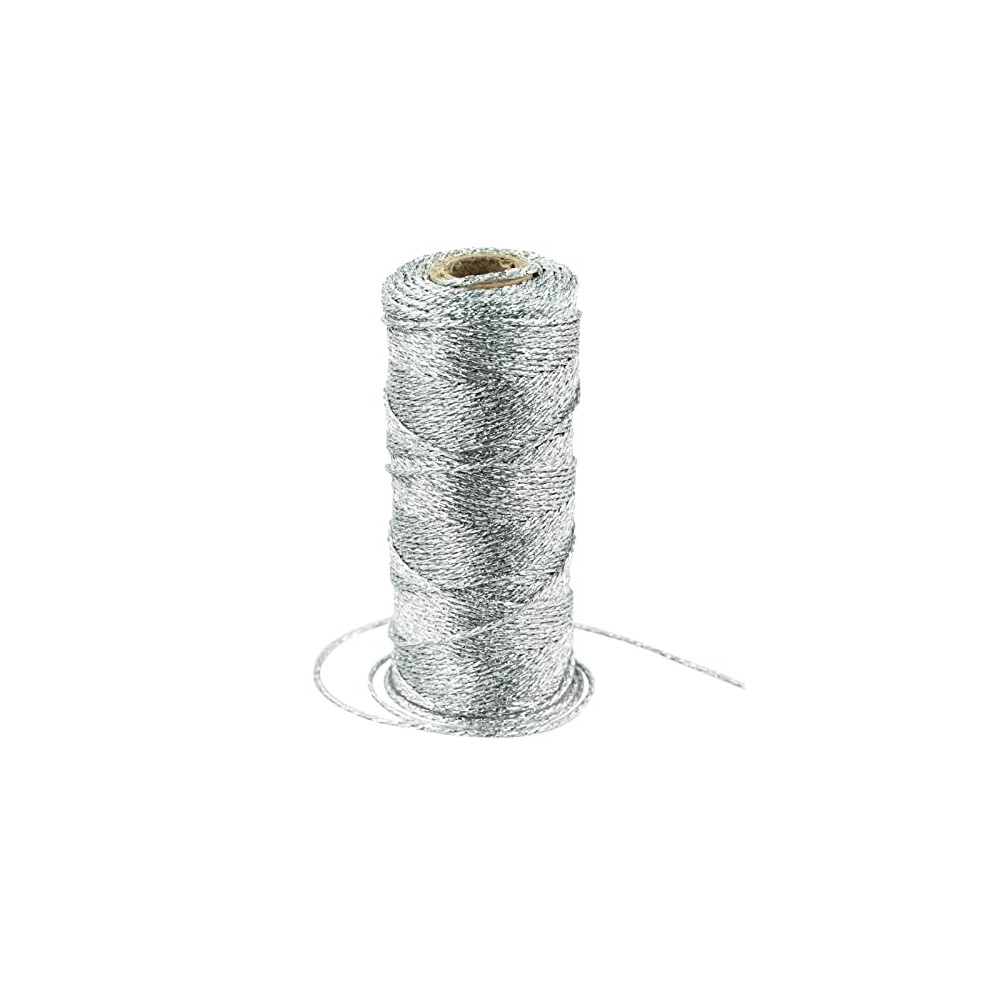 100M Decorative Metallic String - 1.5mm Thread Twine- Jewelry Thread Cord for DIY Crafts Gift Wrapping & Wedding Favors