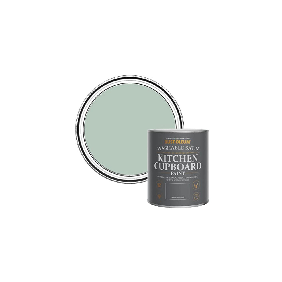 Green Scrubbable Kitchen Cupboard Paint In Satin Finish - Leaplish 750Ml 5013296481045