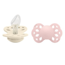 Infinity Anatomical Soother 2-Pack, BPA Free, Orthodontic Silicone Nipple, Symmetrical Nipple. Silicone, Made in Denmark, Size 2 (6-18 Months),