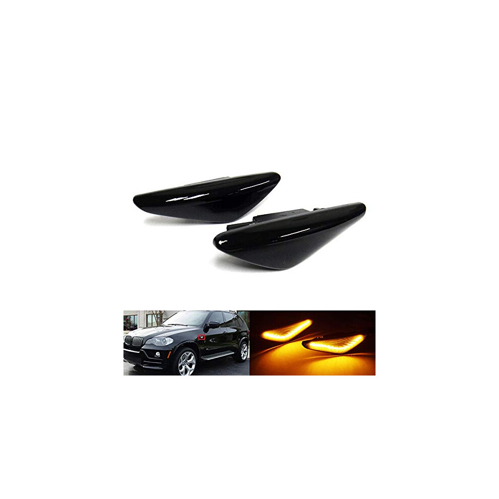 2X Smoked Lens Side Indicator Led Marker Repeater For F25 X3 E70 X5 E71 E72 X6 Black/Amber/Light 720355812614
