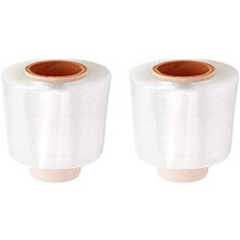 2pcs Mini Transparent Film for Packaging Stretch Wrap Rolls Clear Packaging Boxes Wrap Cling Film String Rolls Package Quick and Strong Film 10cm x
