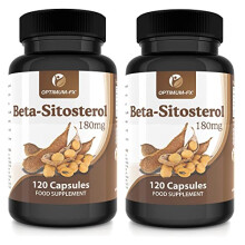 Beta Sitosterol 180mg from 400mg Plant Sterols Capsule High Strength Supplement – NOT Tablets or Powder – Contributes to Normal Blood Cholesterol