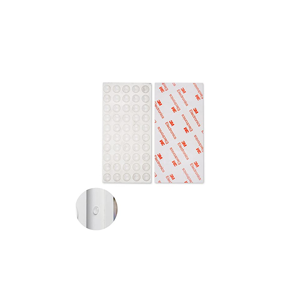 Silicone Buffers, 50 X Ã 8 Mm Self-Adhesive Elastic Buffers In Transparent, Protective Buffer Nubs, Stop Buffer Pads, Furniture Buffers For Cupboard, 8720364193621