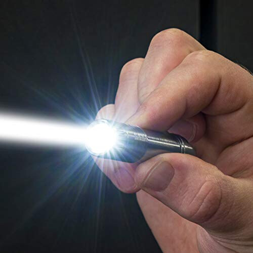 TU312k Micro AAA Water Resistant Keyring Light & Pocket Torch, Silver 2