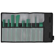 A-Line Hair Comb 9-Pieces Set, Smaragd, 0.19 kg