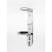 Wall-Mounted 500ml Chrome Single Dispenser & Bottle Holder - Ideal for Baylis & Harding Bottles