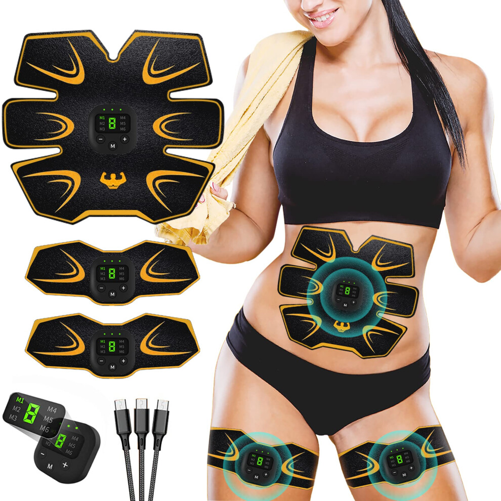ABS Trainer Muscle Stimulator, EMS Muscle Stimulator fitness electric stimulators, Abdominal Muscle Stimulator for Men and Women, ABS Stimulator-image-OPC-PDVWKYZ-NEW