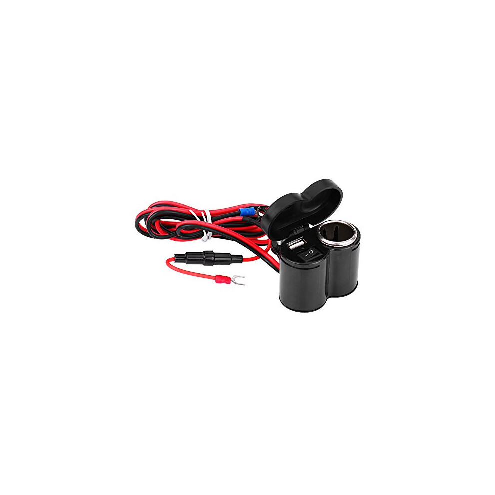 Motorcycle Usb Chargingt, Motorcycle Waterproof Cigarette Lighter, Car Cigarette Lighter Socket Usb, Universal Mobile Phone Charger 2 In 1 For 719527177323