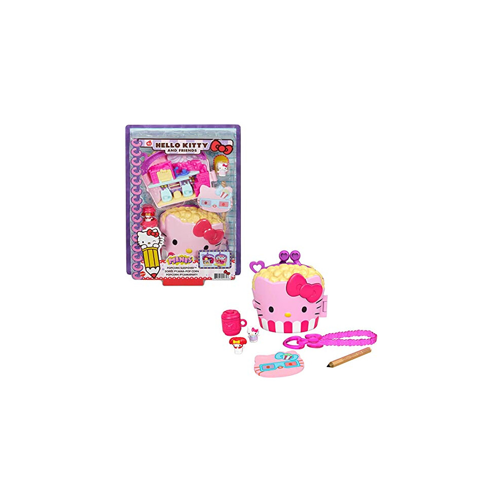 Hello Kitty Sanrio GVB32 Hello Kitty and Friends Popcorn Sleepover Playset