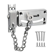 YUOIP Door Lock Gate Bolt Door Chains Stainless Steel Latches Safety Door Lock with Anti Theft Chain