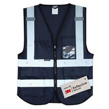 3M Safety Vest - Reflective Multi-Pocket Vest - Made with 3M Reflective Material