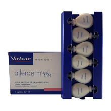 Allerderm Spot-On Pack of 6 x 4 ml Skin Care Pipettes for Dogs (+10 kg) to Support Dermatological Treatment