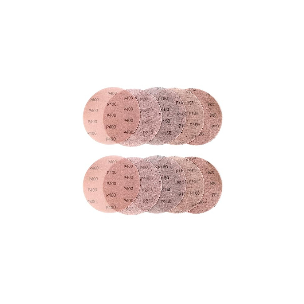 10 PCS 225mm Mesh Sanding Discs Hook & Loop 80/100/150/240/400 Grit, 9 Inch Dust Free Round Mesh Sanding Discs Pads Anti-Clogging Grinding Polishing