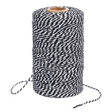 Black and White String,200M Durable Cotton Bakers String for Crafts Gift Wrapping Gardening Twine