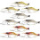 Soft Plastic Lures Artificial Bait Luminous Shrimp Fishing Lure Mixed Color Spinner Crank-Bait Fishing Lure with Hook Fishing Tackle 3.35" 0.013lb 1