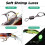 Soft Plastic Lures Artificial Bait Luminous Shrimp Fishing Lure Mixed Color Spinner Crank-Bait Fishing Lure with Hook Fishing Tackle 3.35" 0.013lb 5