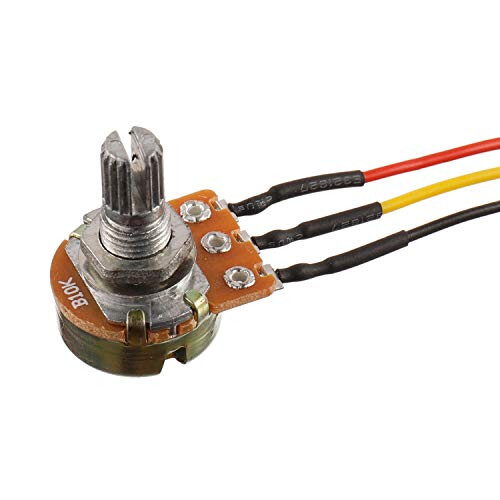 B10K Knurled Shaft 3 Terminals Linear Taper Rotary Potentiometer WH148 ...