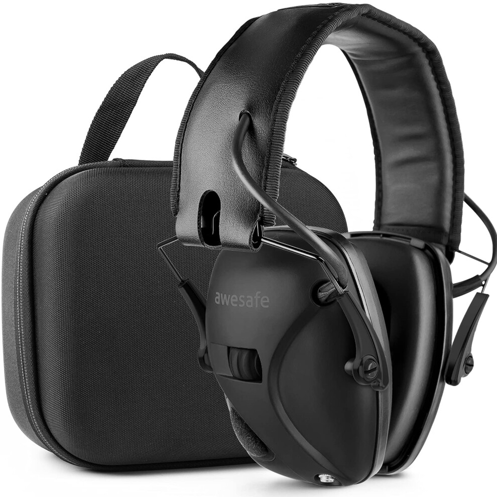 Electronic Ear Defenders Ear Protection For Adults Shooting Hearing Protection Safety Earmuffs With Hard Storage Case, Nrr 24Db 842194104184