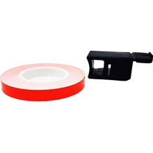 Strisce ruota per cerchi moto rosso fluo 7 mm x 6 mt con applicatore