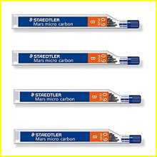 Mars micro carbon 250 0.9mm B - Pencil lead refills - 4 Tubes / Packs (48 Leads) B