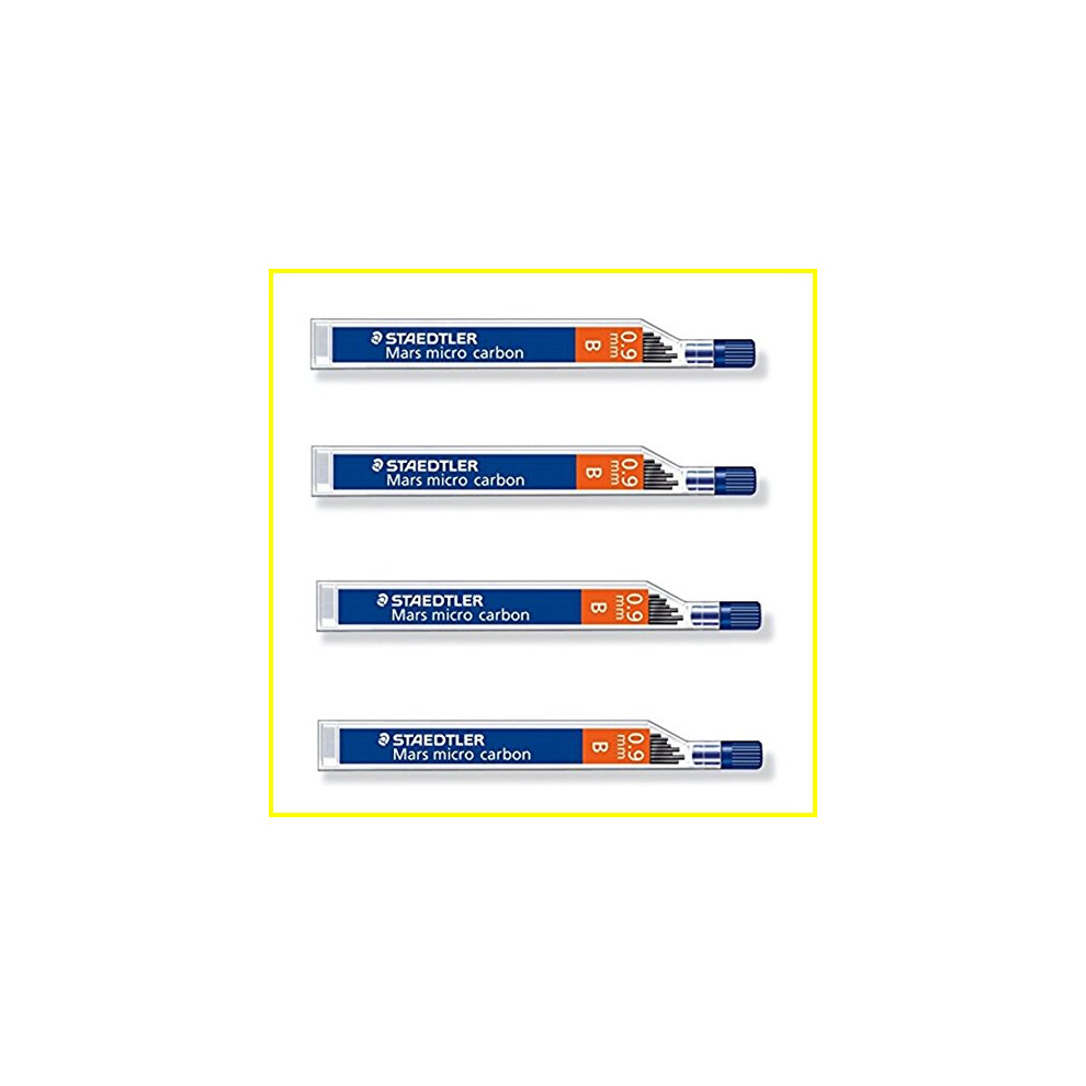 Staedtler Mars Micro Carbon 250 0.9Mm B - Pencil Lead Refills - 4 Tubes / Packs (48 Leads) B