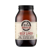 Organic Grass Fed Beef Liver Supplement - 100% Certified Organic British Ingredients - Raw Freeze Dried - No Additives - 180 Capsules