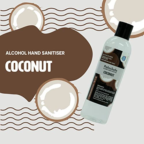 Palm Safe Coconut Alcohol Hand Sanitiser 250 ml Disc Top Bottle 1