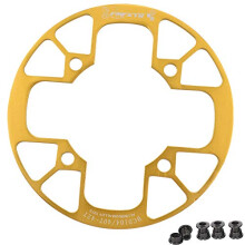 Montain Bike Chainring Guard 104 BCD Aluminum Alloy Chain Ring Protector Cover for 32~34T 36~38T 40~42T Chainring Sprockets (40T-42T, Golden)