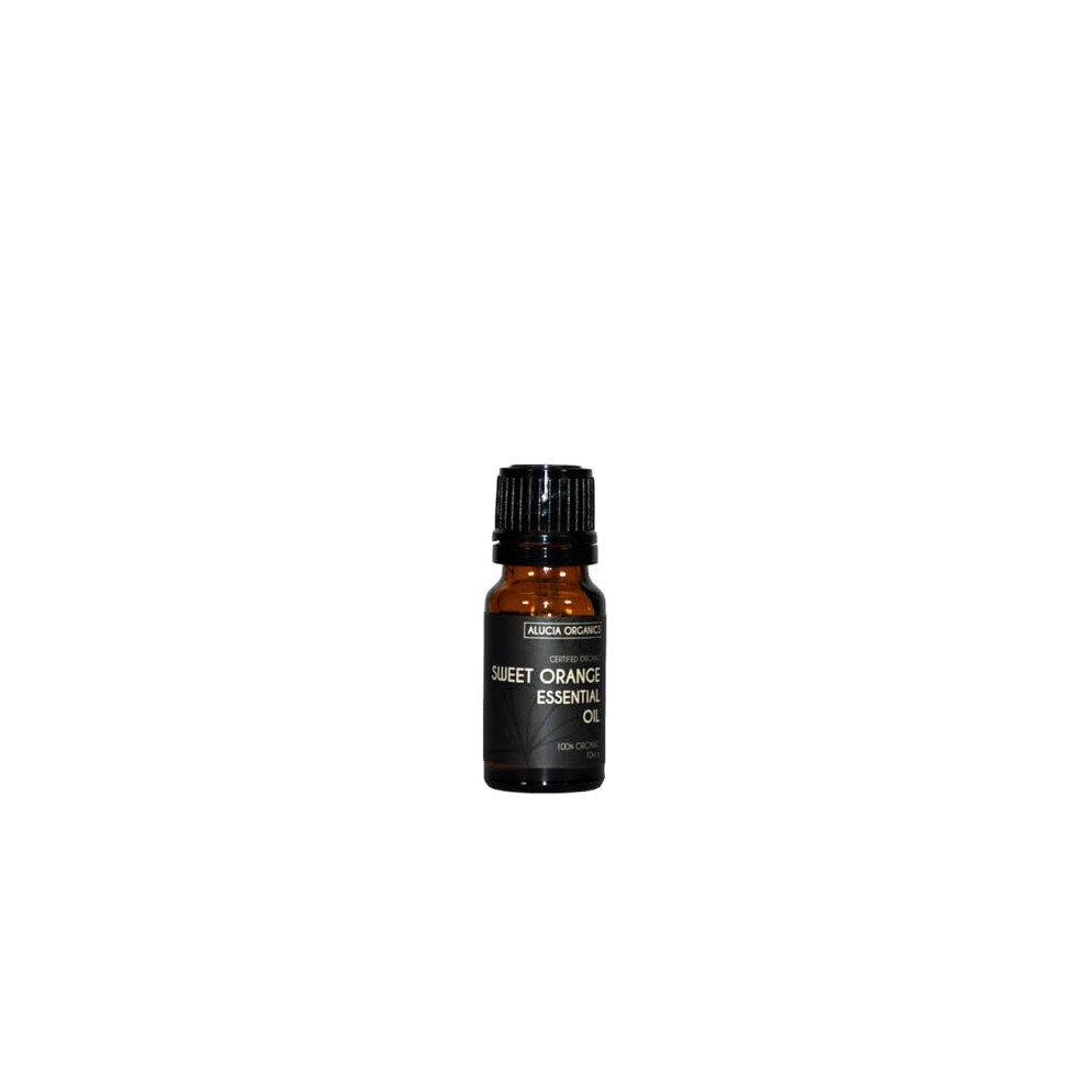 Alucia Organics Orange Certified Organic Sweet Essential Oil 10Ml - Pure, Natural, Certified Organic, Cruelty Free, Vegan, Undiluted - For Use In Skincare,