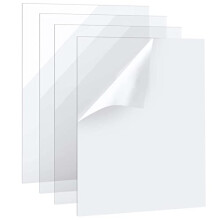 4 Pcs A4 Perspex Clear Acrylic Sheet, 2 Mm Thick Plexiglass Plastic Sheet, Transparent Acrylic Panel Sheets Sign for Picture Frame, Painting, Display