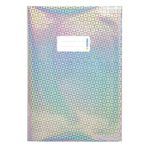 19473 Notebook Covers DIN A4 Glamour, Book Covers with Labelling Label, Made of Durable and Wipe-Clean Holographic Polypropylene Film, Set of 10