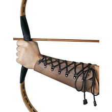 Archery Arm Guard Leather 8.66 Inch Brown Forearm Protection Arm Guards for Archery