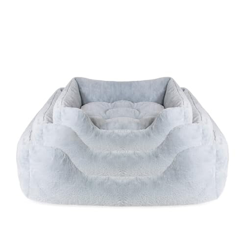 Rosewood Fur Box Dog Bed, Blue, Small 1