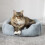 Rosewood Fur Box Dog Bed, Blue, Small 5