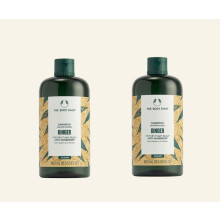 2 X Ginger Shampoo 400ml each Vegan new formula itchy scalp anti dandruff