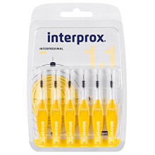 Mini 1.1 Interdental Brushes Tynex Fibres Yellow Pack of 6