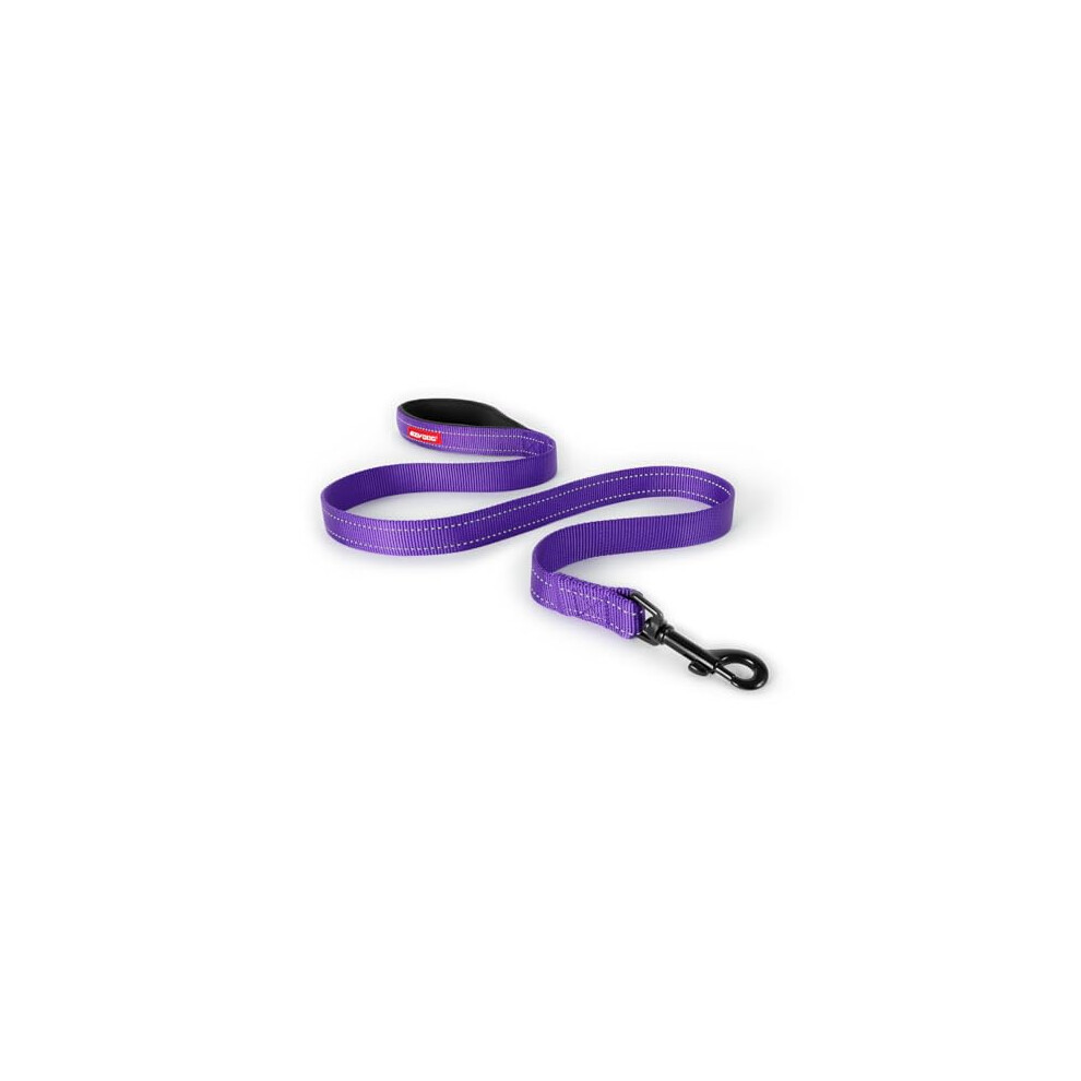 Essential Lead | Training Lead, Small Dogs, Medium Dogs, Large Dogs, Sturdy Dog Lead, Comfortable Padded Handle, Reflective Thread, 1.2M Lead (Purple)