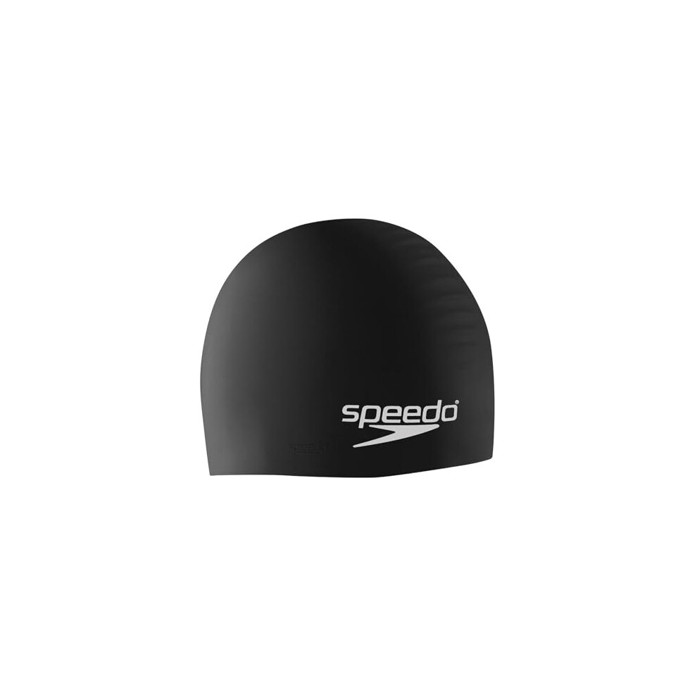 Unisex Silicone Swim Cap, Speedo Black, One Size UK