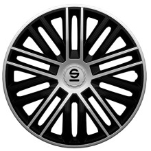 Wheel Covers Bergamo - 16-inch - Black/Silver - Set of 4 pieces
