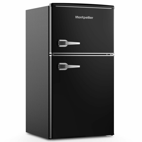 MONTPELLIER 84litre Mini RETRO Fridge Freezer Class E Black